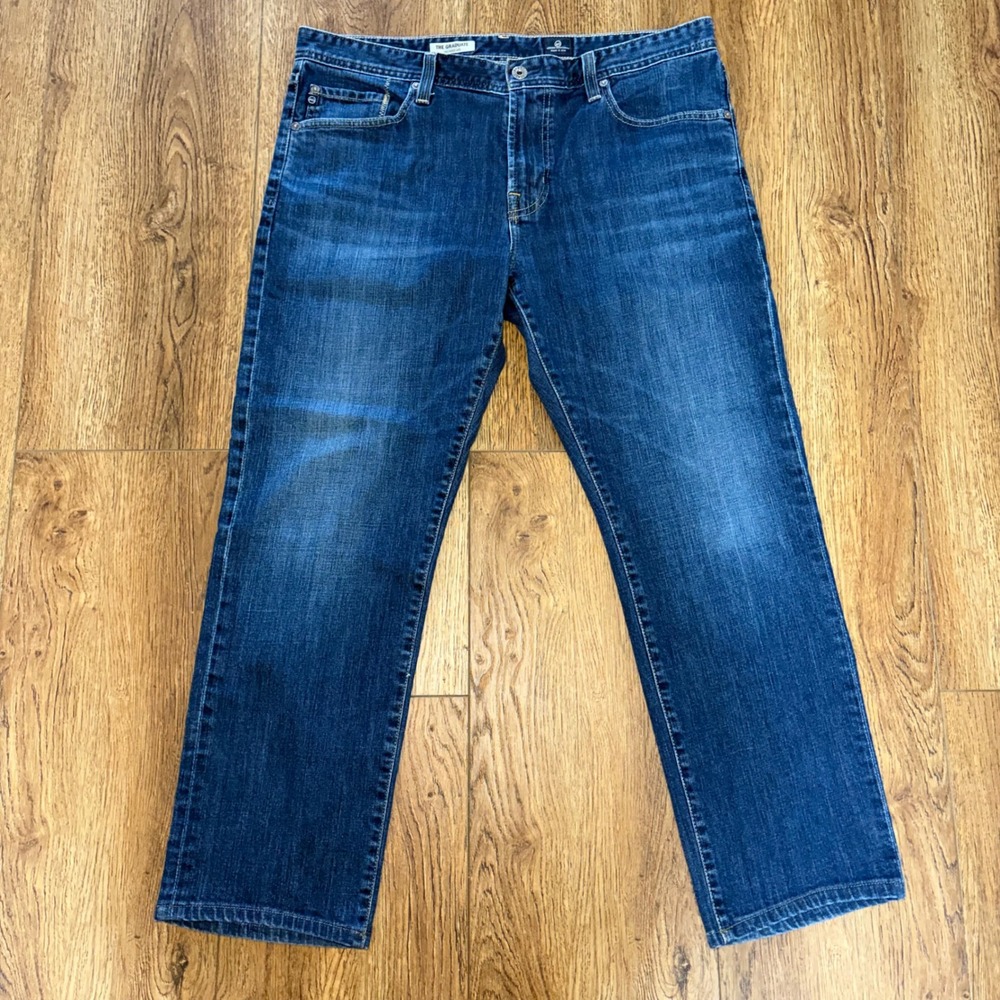 AG Adriano Goldschmied The Graduate‎ Tailored Leg Jeans Mens 37x29 Made in USA